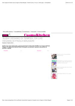 Sushi vegano di tempeh, da Las Vegans di Paola Maugeri / Ricette