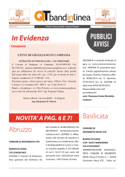 Luned&igrave; 9 Giugno 2014