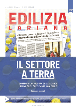 anno XXXIX | issue n&deg; 1 | 2014, GENNAIO www
