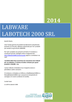 Listino Labware 2014