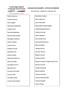 Lista delle certificazioni conseguite per Cambridge English (ESOL)