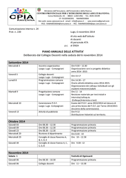 Piano Annuale delle Attivit&agrave; Cpia