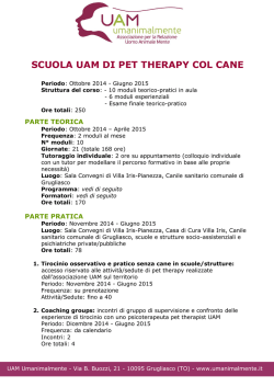 scuola uam di pet therapy 2014-2015