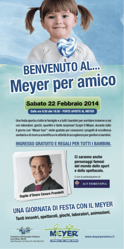 Scarica il programma (pdf) - Ospedale Pediatrico Meyer
