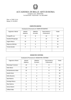 GRADUATORIA - Accademia di Belle Arti di Roma
