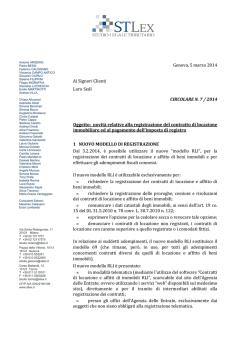 Circolare n. 7 del 2014 (modello RLI e F24 ELIDE)
