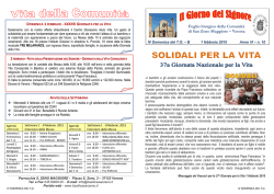 Foglio liturgico della Comunit&agrave; di San Zeno Maggiore &ndash; Verona