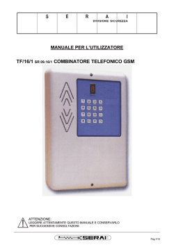 TF/16/1 SR 09.16/1 COMBINATORE TELEFONICO GSM