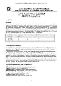 5A sc - Liceo Primo Levi