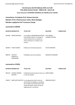 Calendario tesi ECONOMIA AZIENDALE