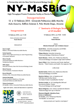 Inaugurazione - Dipartimento di Scienze della Vita e dell`Ambiente