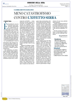 Cambiamenti climatici, si alza la voce del buon senso