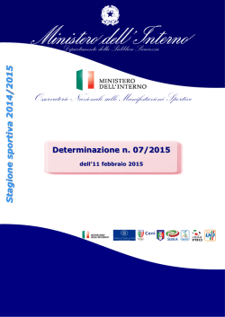 nr. 7 del 11 febbraio - Osservatorio Nazionale sulle Manifestazioni