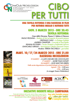 La Campagna al cinema - Caritas Diocesana di Genova