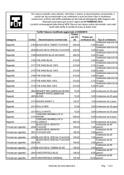 Prezzo per confezione