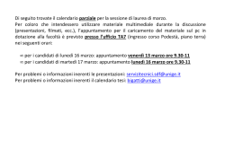 calendario parziale tesi di laurea di marzo - genova