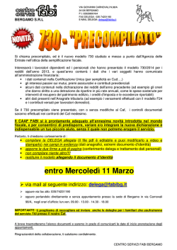 1 INFORMATIVA DELEGA PER 730 2015