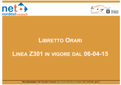 libretto orari linea z301 in vigore dal 06-04-15