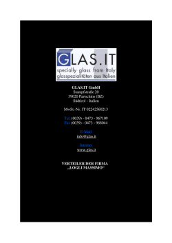 GLAS.IT GmbH Stampfstra&szlig;e 20 39020 Partschins (BZ) S&uuml;dtirol