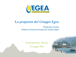 La proposta del Gruppo Egea