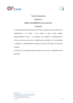 "STATUTO SOCIALE TITOLO VI FIRMA E