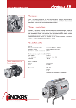 Pompa Centrifuga Sanitaria Hyginox SE