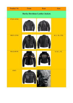 Product Nr. Front Rear Size Harley