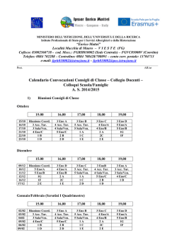 Calendario attivit&agrave; 2014_15 - IPSSAR Enrico Mattei Vieste