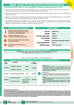 ATHENA FAST PLuS CERTIFICATE Su AzIoNI