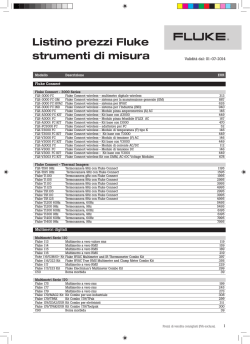 Listino prezzi Fluke strumenti di misura