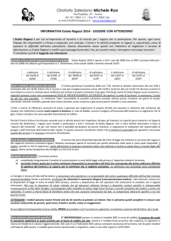 moduli compilati - Oratorio Salesiano Michele Rua