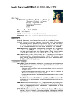 Maria Caterina BRAMATI - W3.UniRoma1.it