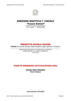 GUIDA p.zza Partigiani 2014/2015 - I° Circolo didattico Cesare Battisti