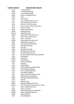 elenco analisi - Laboratorio Pasteur