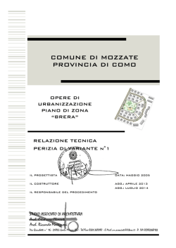 Copertina Relazione Tecnica variante agg