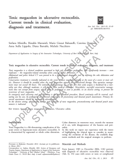 Toxic megacolon in ulcerative rectocolitis. Current trends in clinical