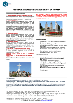 programma medjugorje generico 2014 da catania
