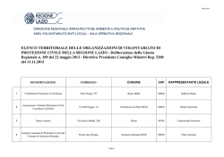 Elenco Territoriale delle Organizzazioni di
