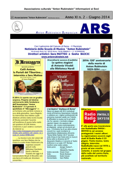 38 ARS marzo 14 - Scuola di musica Anton Rubinstein