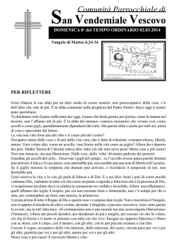 Download Foglietto in PDF - Home Parrocchia di San Vendemiano