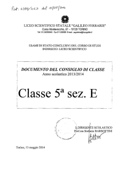 documento del 15 maggio classe 5 e