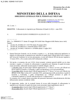 ARQ - 2014 - Circolare n. M_D GMIL 1028458 del 15.07.2014
