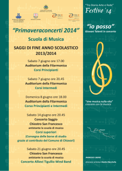 programma saggi - Filarmonica di Chiavari