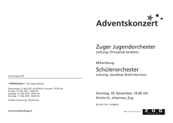 Adventskonzert - Musikschule der Stadt Zug