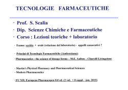 TECNOLOGIE FARMACEUTICHE