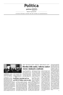 rassegna stampa - Azienda Sanitaria Regionale del Molise