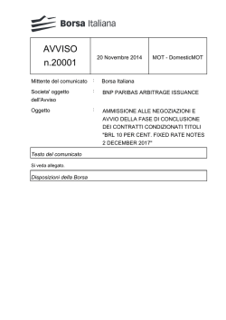 AVVISO n.20001 - Borsa Italiana