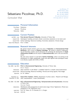 Curriculum Vitæ - Università degli Studi di Trento