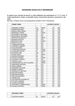 iscrizioni scuola sci e snowboard - Ettore Majorana