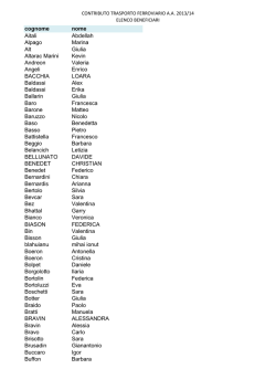 elenco beneficiari contributo trasporto ferroviario a.a. 2013